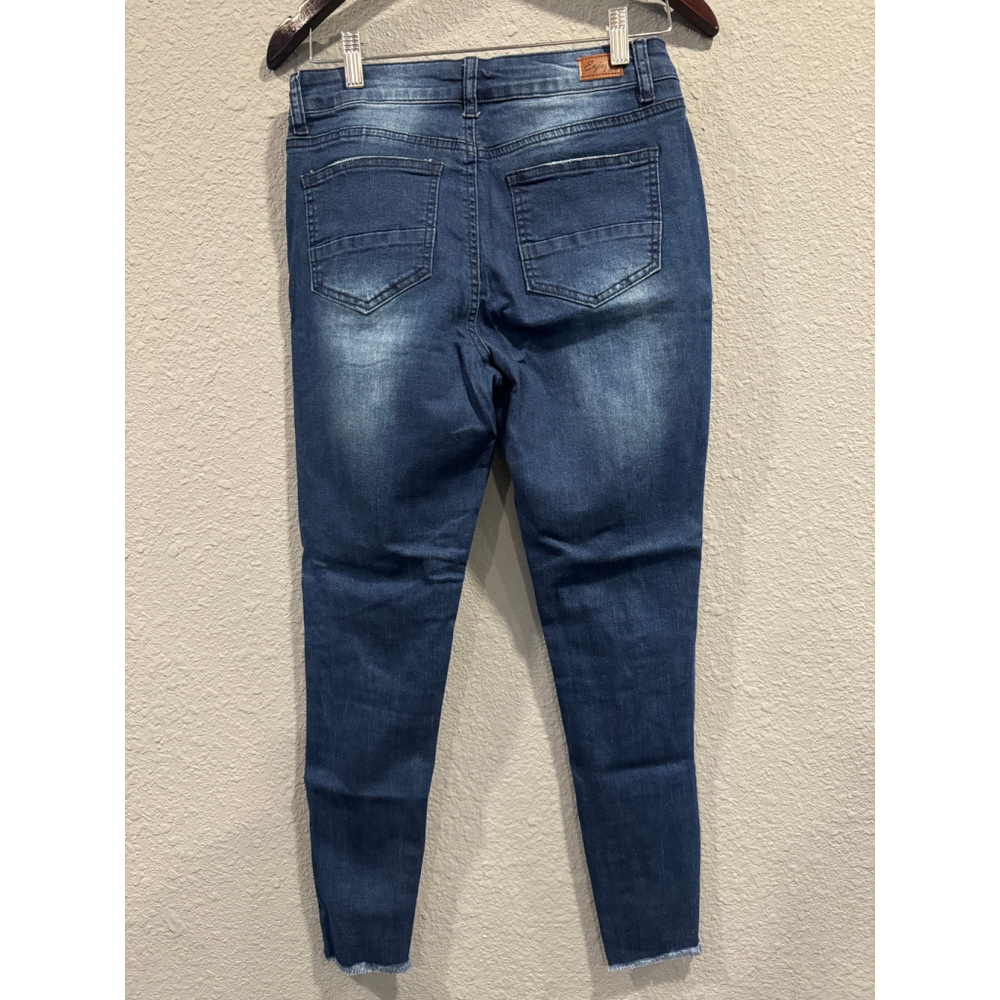 Enjoy Denim Distressed Skinny Jeans in Indigo Wash NWT Sz 8 - Picture 5 of 8